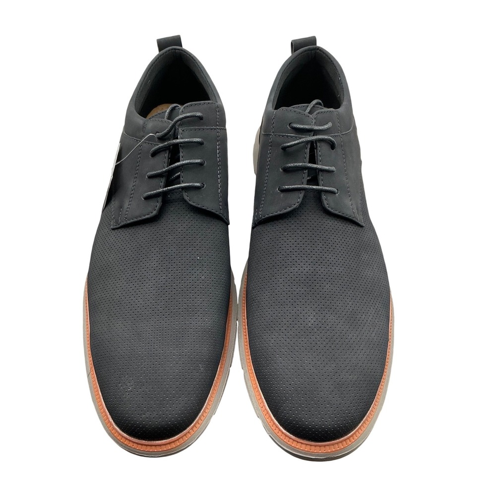 Aston Marc Eglon-01 Mens Black Perforated Hybrid Dress Sneakers Size 12 H-7112